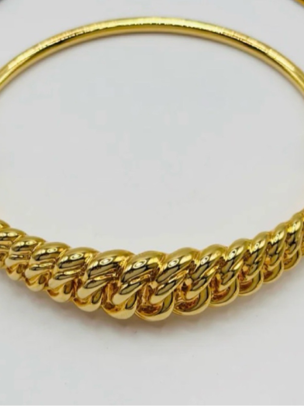 Gold-Tone Women's Chain Link Bangle Bracelet